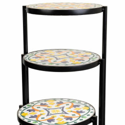 Soporte para Maceta Alexandra House Living Negro Hierro Azulejo 30 x 6