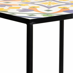Soporte para Maceta Alexandra House Living Negro Hierro Azulejo 37 x 5