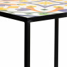 Soporte para Maceta Alexandra House Living Negro Hierro Azulejo 37 x 5