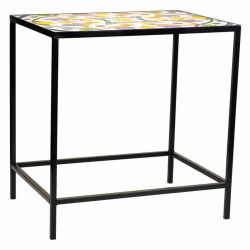 Soporte para Maceta Alexandra House Living Negro Hierro Azulejo 37 x 5