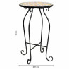 Soporte para Maceta Alexandra House Living Negro Hierro Azulejo 35 x 6
