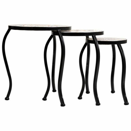 Soporte para Maceta Alexandra House Living Negro Hierro Azulejo 33 x 3