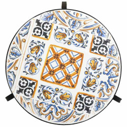 Soporte para Maceta Alexandra House Living Negro Hierro Azulejo 33 x 3