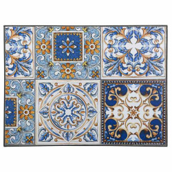 Soporte para Maceta Alexandra House Living Negro Hierro Azulejo 37 x 5