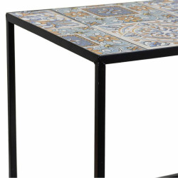 Soporte para Maceta Alexandra House Living Negro Hierro Azulejo 37 x 5