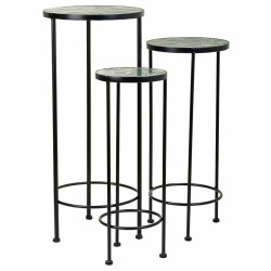 Soporte para Maceta Alexandra House Living Negro Hierro Azulejo 30 x 6