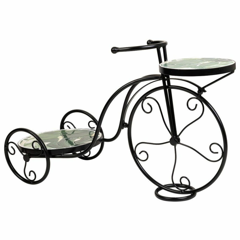 Soporte para Maceta Alexandra House Living Negro Hierro Azulejo Bicicl Soporte para Maceta Alexandra House Living Negro Hierro Azulejo Bicicl