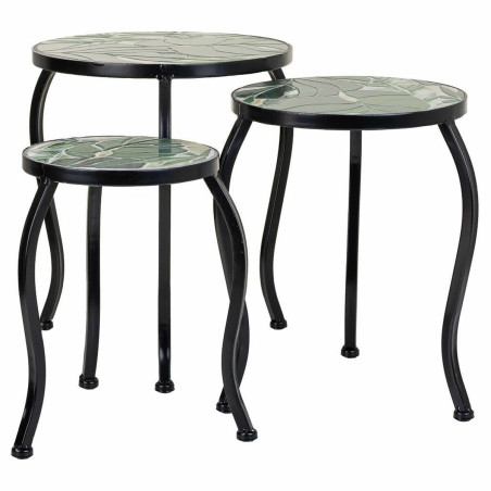 Soporte para Maceta Alexandra House Living Negro Hierro Azulejo 35 x 3