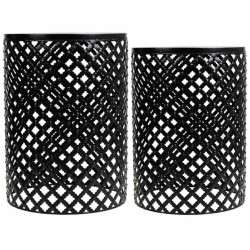 Soporte para Maceta Alexandra House Living Negro Hierro Azulejo 38 x 5