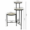 Soporte para Maceta Alexandra House Living Negro Hierro Azulejo 30 x 6