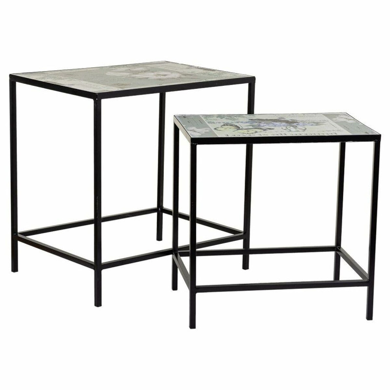 Soporte para Maceta Alexandra House Living Negro Hierro Azulejo 37 x 5 Soporte para Maceta Alexandra House Living Negro Hierro Azulejo 37 x 5