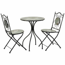 Conjunto de Mesa con 2 Sillas Alexandra House Living Negro 60 x 75 x 6