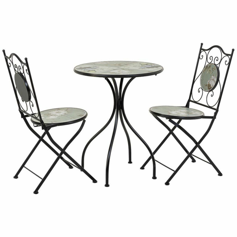 Conjunto de Mesa con 2 Sillas Alexandra House Living Negro 60 x 75 x 6 Conjunto de Mesa con 2 Sillas Alexandra House Living Negro 60 x 75 x 6