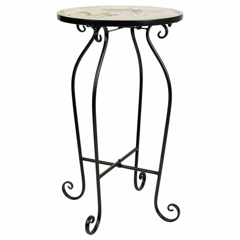 Soporte para Maceta Alexandra House Living Negro Hierro Azulejo 35 x 6