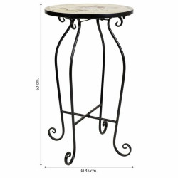 Soporte para Maceta Alexandra House Living Negro Hierro Azulejo 35 x 6