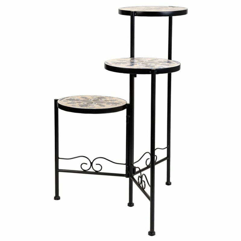 Soporte para Maceta Alexandra House Living Negro Hierro Azulejo 30 x 6 Soporte para Maceta Alexandra House Living Negro Hierro Azulejo 30 x 6