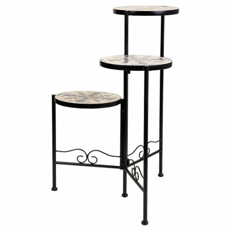 Soporte para Maceta Alexandra House Living Negro Hierro Azulejo 30 x 6