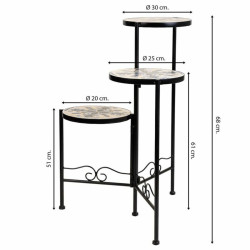 Soporte para Maceta Alexandra House Living Negro Hierro Azulejo 30 x 6