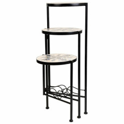 Soporte para Maceta Alexandra House Living Negro Hierro Azulejo 30 x 6