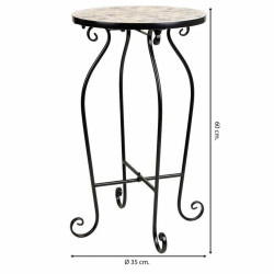 Soporte para Maceta Alexandra House Living Negro Hierro Azulejo 35 x 6