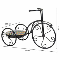 Soporte para Maceta Alexandra House Living Negro Hierro Azulejo Bicicl