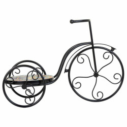 Soporte para Maceta Alexandra House Living Negro Hierro Azulejo Bicicl