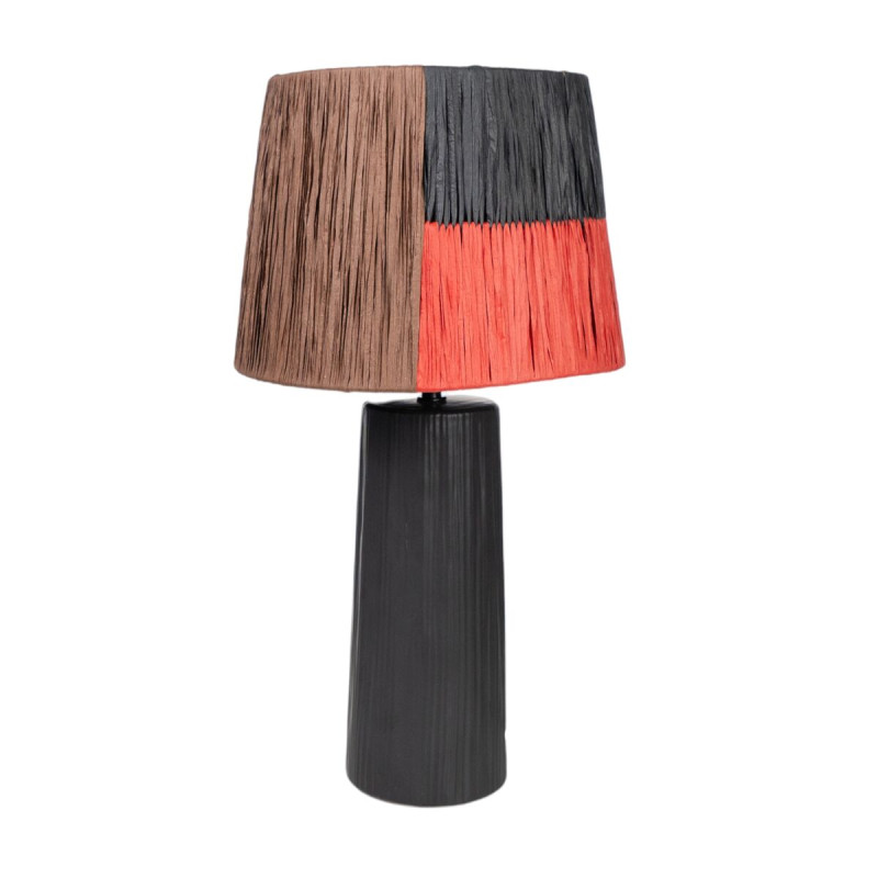 Lámpara de mesa Romimex Marrón Negro Naranja Cerámica 25 x 46 x 25 Lámpara de mesa Romimex Marrón Negro Naranja Cerámica 25 x 46 x 25