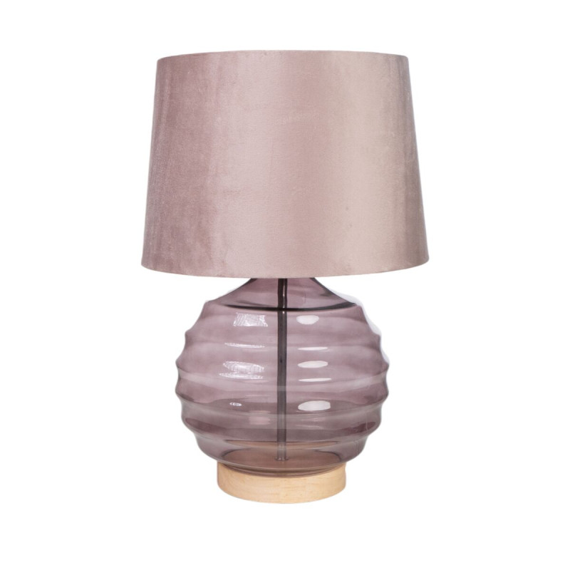 Lámpara de mesa Romimex Rosa Malva Vidrio 28 x 43 x 28 cm Lámpara de mesa Romimex Rosa Malva Vidrio 28 x 43 x 28 cm