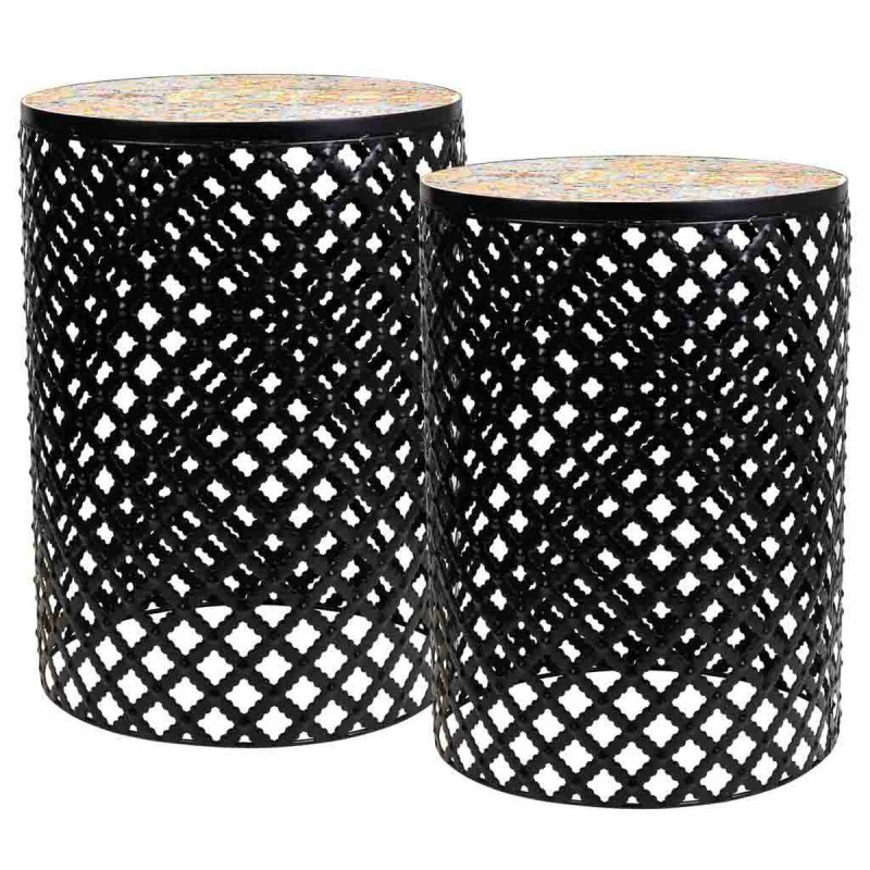 Soporte para Maceta Alexandra House Living Negro Hierro Azulejo 38 x 5 Soporte para Maceta Alexandra House Living Negro Hierro Azulejo 38 x 5