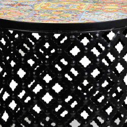 Soporte para Maceta Alexandra House Living Negro Hierro Azulejo 38 x 5