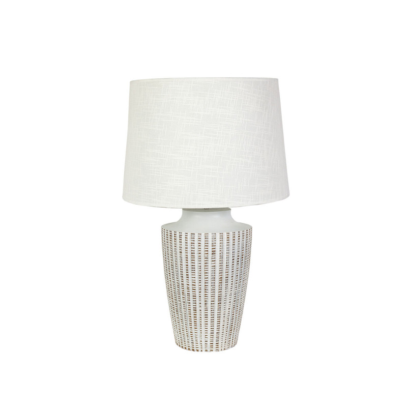 Lámpara de mesa Romimex Blanco Resina 50 x 85 x 50 cm Lámpara de mesa Romimex Blanco Resina 50 x 85 x 50 cm