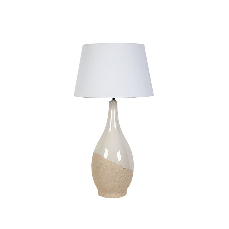 Lámpara de mesa Romimex Blanco Beige Cerámica 20 x 60 x 12 cm Lámpara de mesa Romimex Blanco Beige Cerámica 20 x 60 x 12 cm