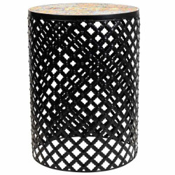 Soporte para Maceta Alexandra House Living Negro Hierro Azulejo 38 x 5