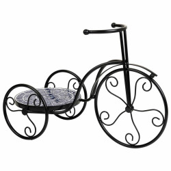 Soporte para Maceta Alexandra House Living Negro Hierro Azulejo Bicicl