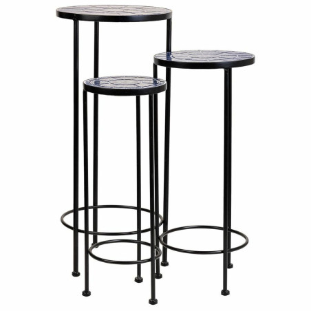 Soporte para Maceta Alexandra House Living Negro Hierro Azulejo 30 x 6