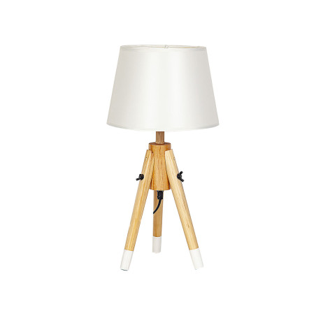 Lámpara de mesa Romimex Natural Madera MDF 24 x 48 x 24 cm