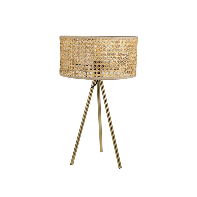 Lámpara de mesa Romimex Natural Mimbre 30 x 52 x 30 cm Lámpara de mesa Romimex Natural Mimbre 30 x 52 x 30 cm