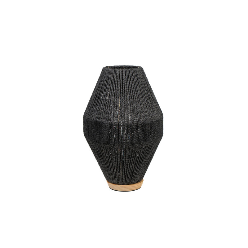 Lámpara de mesa Romimex Negro Cuerda 22 x 36 x 22 cm Lámpara de mesa Romimex Negro Cuerda 22 x 36 x 22 cm