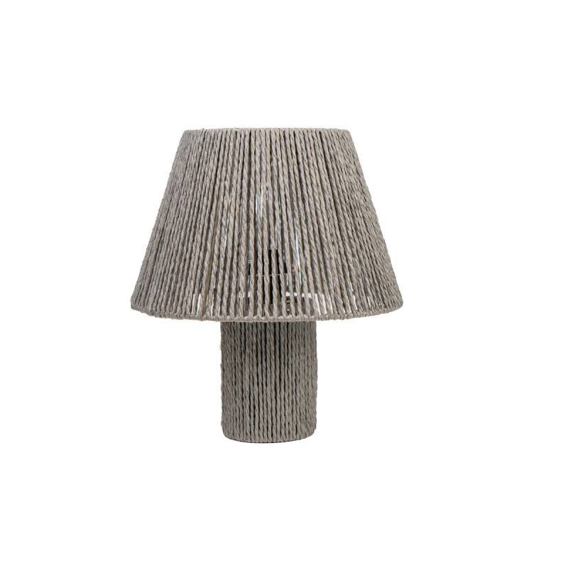 Lámpara de mesa Romimex Negro Gris Cuerda 22 x 36 x 22 cm Lámpara de mesa Romimex Negro Gris Cuerda 22 x 36 x 22 cm