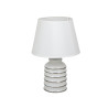 Lámpara de mesa Romimex Blanco Plateado Cerámica 11 x 34 x 11 cm