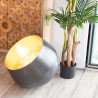 Lámpara de mesa Alexandra House Living Negro Dorado Metal 25 W 21 X 2
