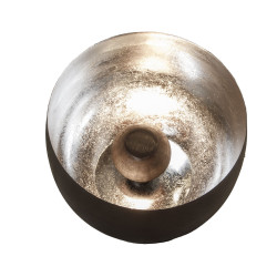 Lámpara de mesa Alexandra House Living Negro Plateado Metal 25 W 36 x