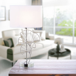 Lámpara de mesa Alexandra House Living Multicolor Plateado Metal 40 W