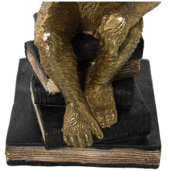 Lámpara de mesa Alexandra House Living Negro Oro Dorado Plástico 40