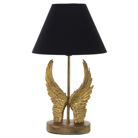 Lámpara de mesa Alexandra House Living Negro Oro Dorado Plástico 40