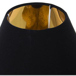 Lámpara de mesa Alexandra House Living Negro Oro Dorado Plástico 40