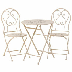 Conjunto de Mesa con 2 Sillas Alexandra House Living Blanco 60 x 75 x