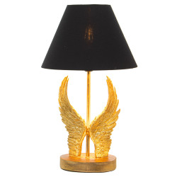 Lámpara de mesa Alexandra House Living Negro Oro Dorado Plástico 40
