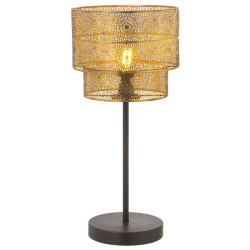 Lámpara de mesa Alexandra House Living Oro Dorado Metal 60 W 28 x 23