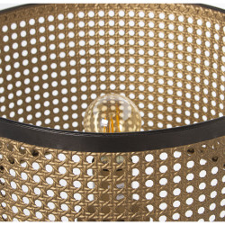 Lámpara de mesa Alexandra House Living Oro Dorado Metal Mimbre 60 W 3